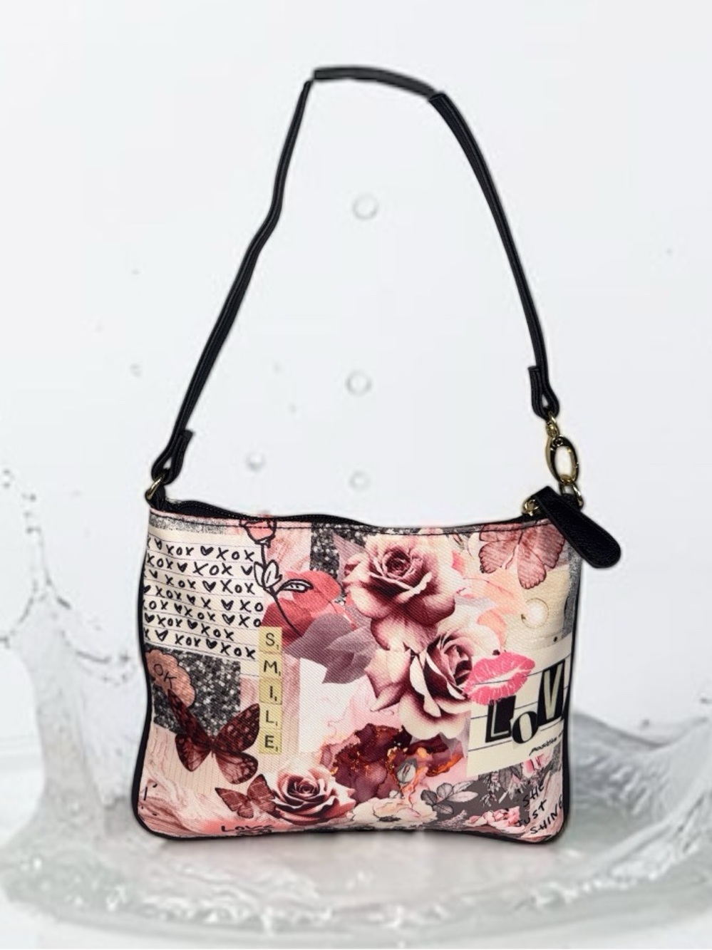 Betsey Johnson Small Floral Shoulder Bag/Wallet.